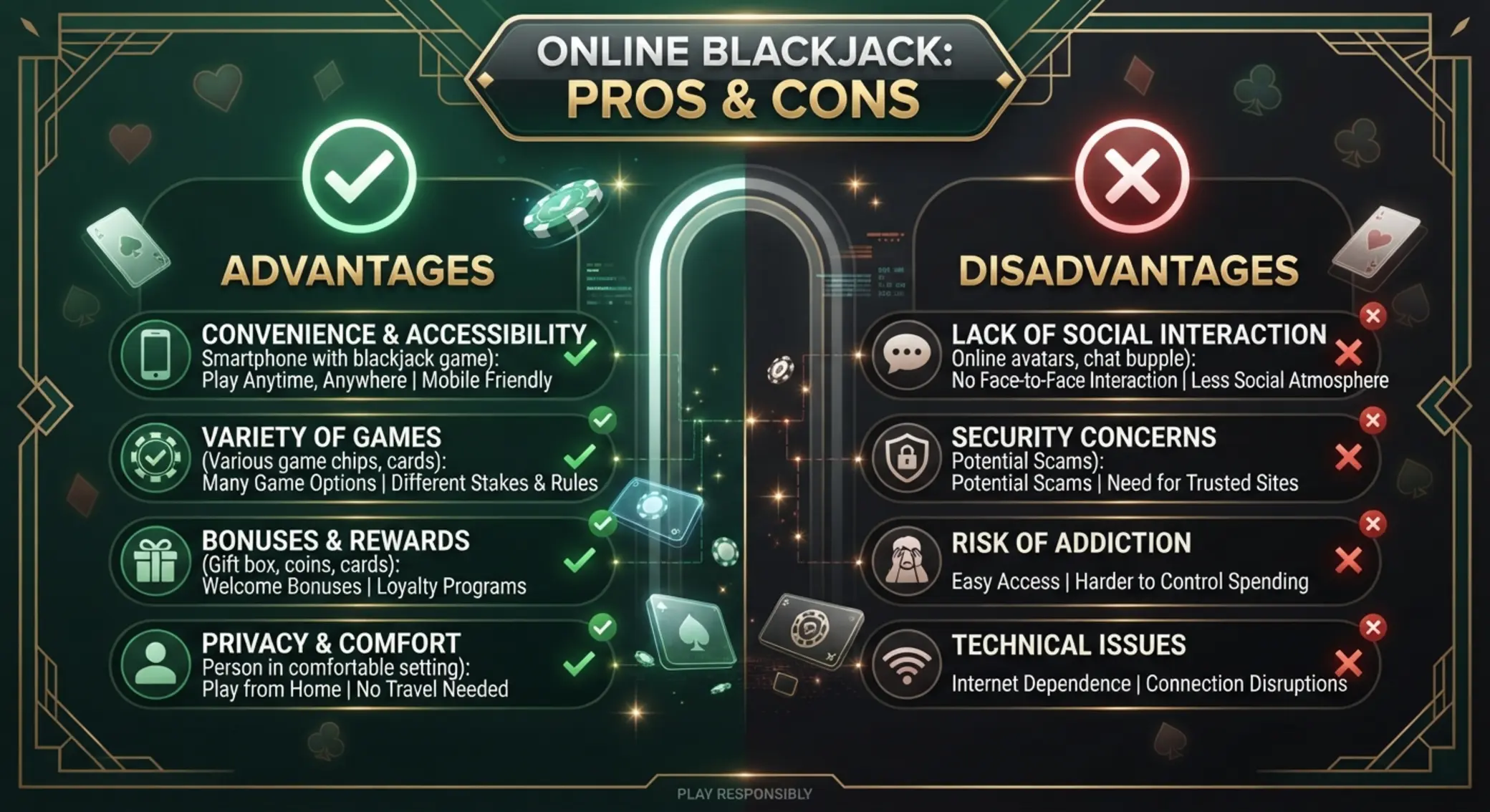 Online blackjack előnyök és hátrányok grafika