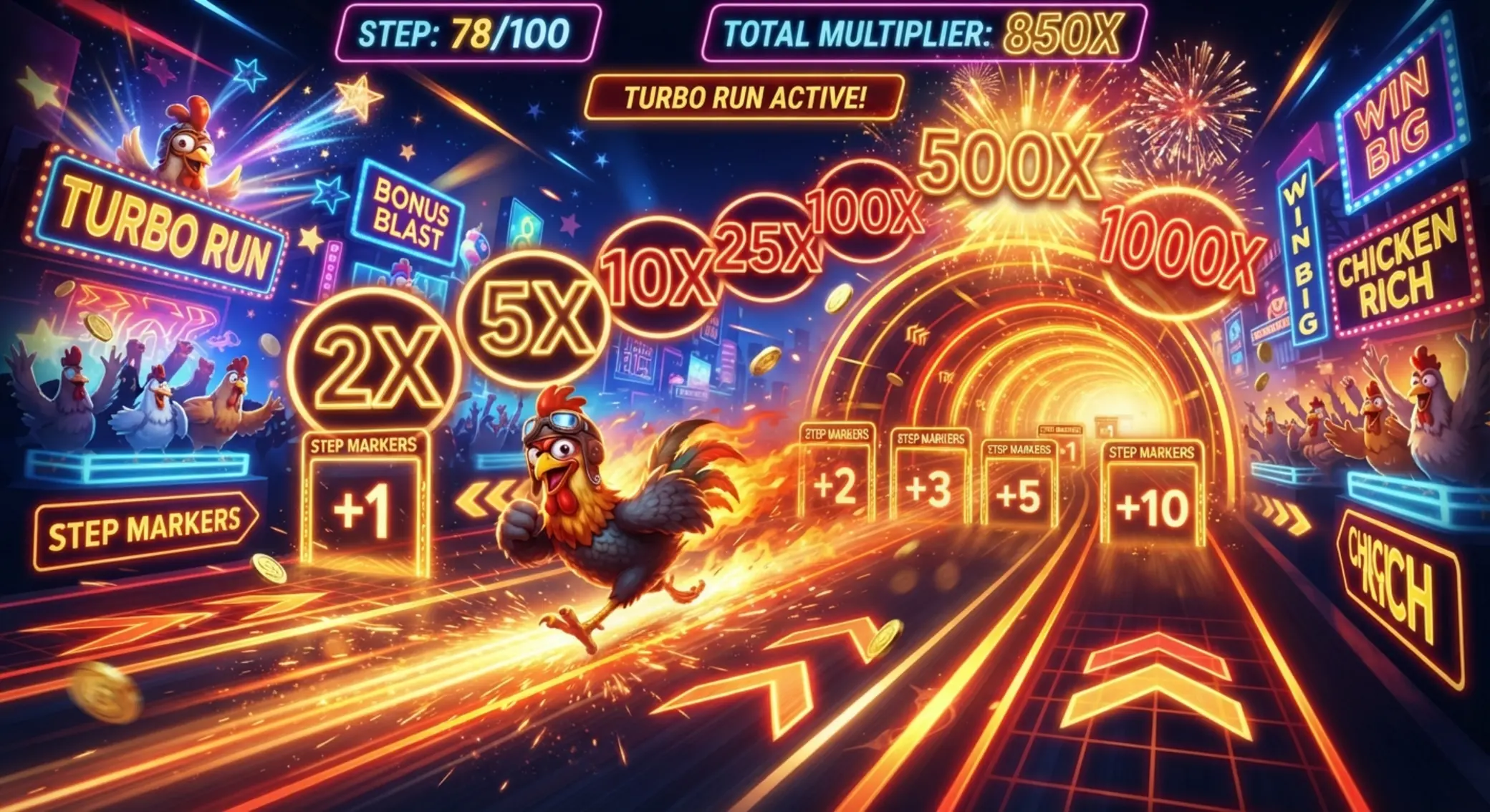 Chicken Road 2 bónusz fázis látvány erősebb szorzóhangulattal