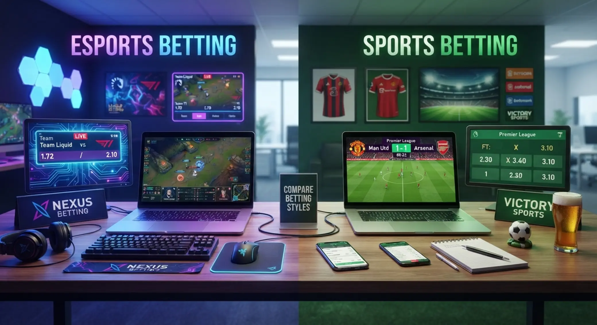 GGbet és 22bet összehasonlító vizuál sport és esport hangulattal