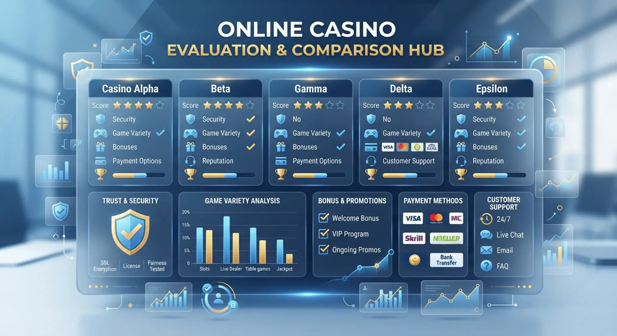 Online kaszinók értékelési és összehasonlítási szempontjai